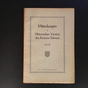 Historischer Verein Kanton Schwyz 1931