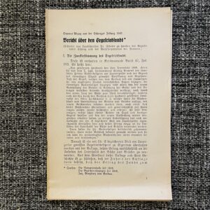 Bericht über den Segelriedfonds 1943