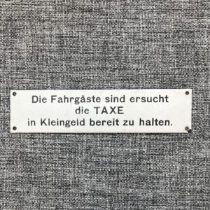 Schild emailliert